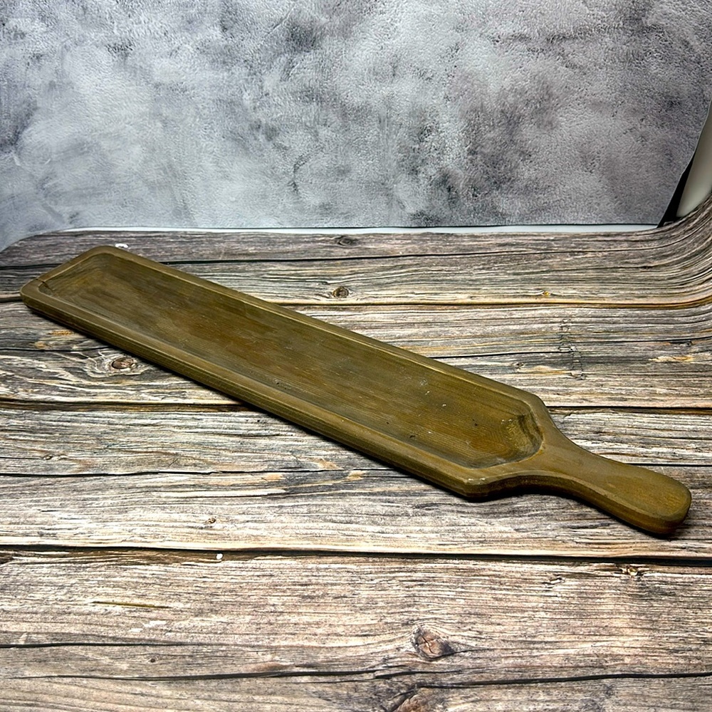 Charcuterie 23.5-inch Long Rustic Wood Serving Tray w/ Decorative Handle EUC​
